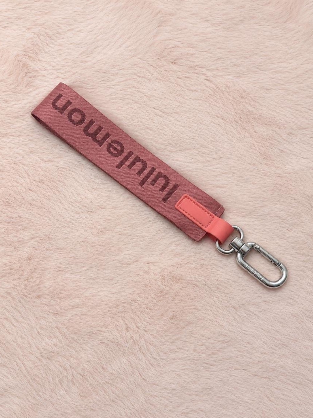 lululemon athletica Dusky Pink & Coral Wrist Key Strap